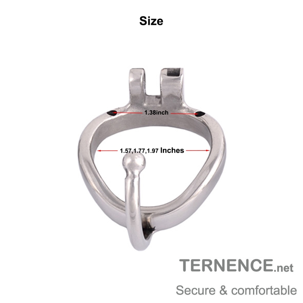 TERNENCE Ergonomic Design 304 Stainless Male Chastity Device Base Ring Spares With separation hook