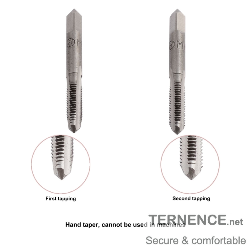 TERNENCE Chastity Cage Device Accessories M6x11mm Stainless Steel Cone Point Hexagon Socket Grub Screws 15pcs and 6mm X 1 Taper and Plug Tap Hand Thre
