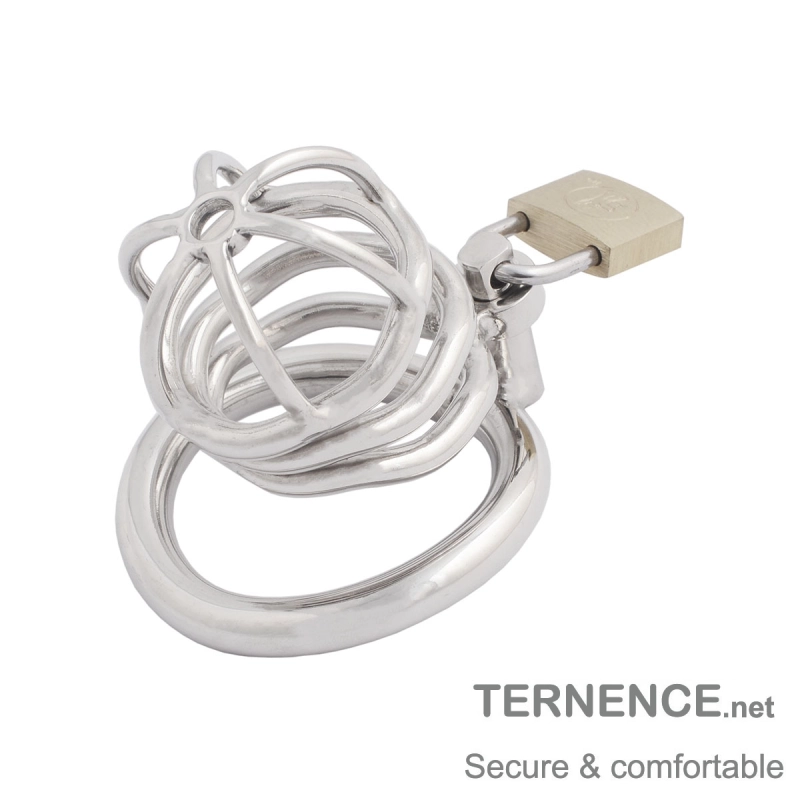 TERNENCE Male Chastity Cage Closed Ring Ergonomic Design 304 Stainless Steel Cock Cage Base Ring