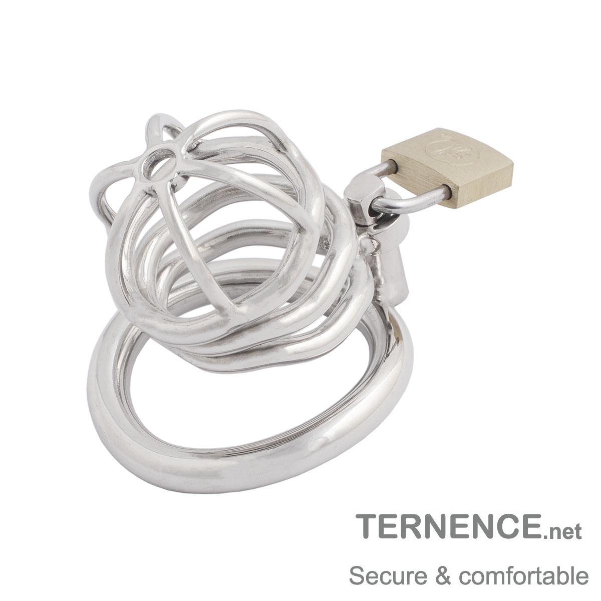 TERNENCE Male Chastity Cage Closed Ring Ergonomic Design 304 Stainless Steel Cock Cage Base Ring