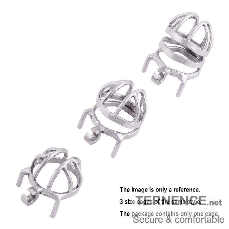 TERNENCE Chastity Cage Steel Stainless Penis cage with Ergonomic Design Splitter Base Ring for Male SM Penis Exercise Sex Toys