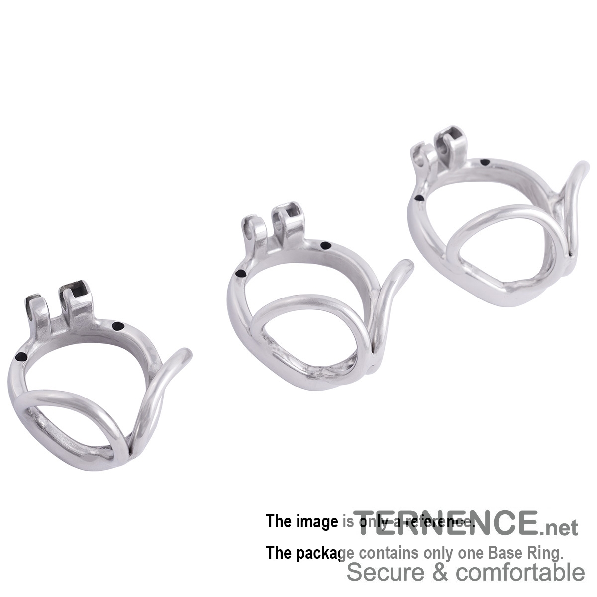 TERNENCE Small Chastity Devices Stainless Steel Men Cock Cage with Ergonomic Design Splitter Base Ring for Men Adult Game Sex Toy