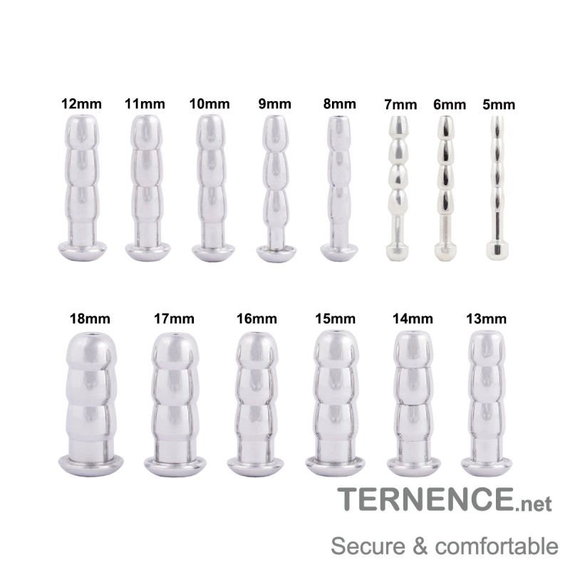 TERNENCE 50mm Long Stainless Steel Catheters Male Sound Dilator Inserts Plug for Men Male, 14 Sizes Optional