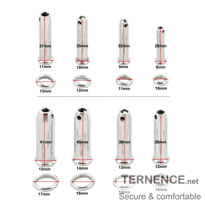 TERNENCE Stainless Steel Catheters Kit Male Sound Dilator Inserts Plug for Men, 8 Sizes Optional