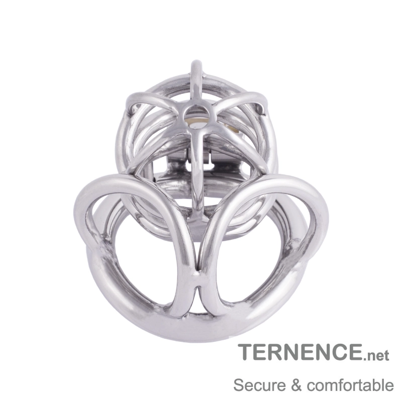 TERNENCE Steel Chastity Cage with Ergonomic Design Splitter Base Ring (only cages do not include rings and locks)