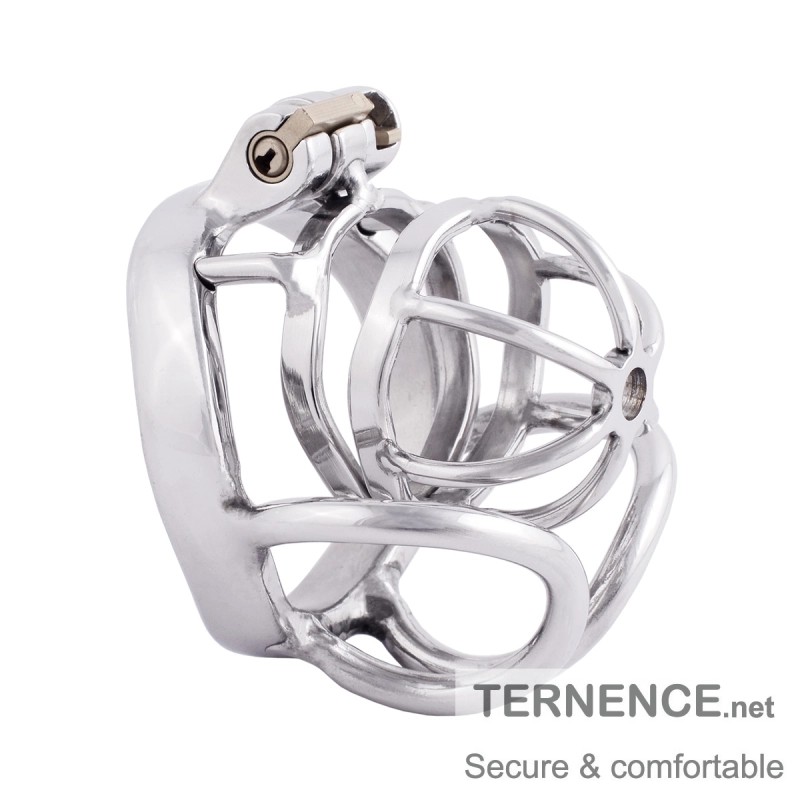 TERNENCE Male Cock Cage Chastity Device Stainless Steel Comfortable Ergonomic Design Closed Ring Cock Cage (only cages do not include rings and locks)