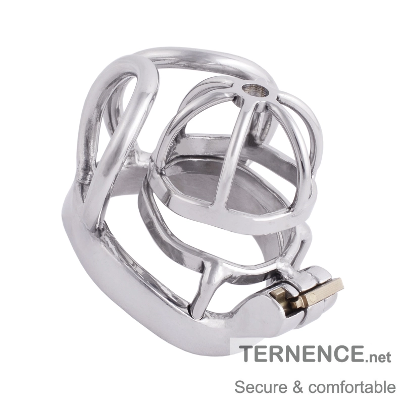 TERNENCE Male Cock Cage Chastity Device Stainless Steel Comfortable Ergonomic Design Closed Ring Cock Cage (only cages do not include rings and locks)