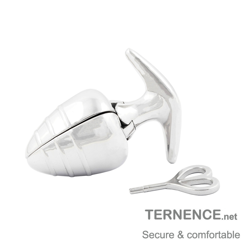 TERNENCE Opening Anal Plug Stainless Steel Heavy Duty Anal Trainer Butt Expander Anus Beads Lock Sex Toys