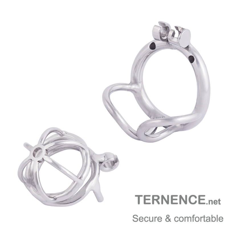 TERNENCE Male Chastity Cage Medical Grade 304 Stainless Steel Mens Cock Cage for Closed Ring (only cages do not include rings and locks)