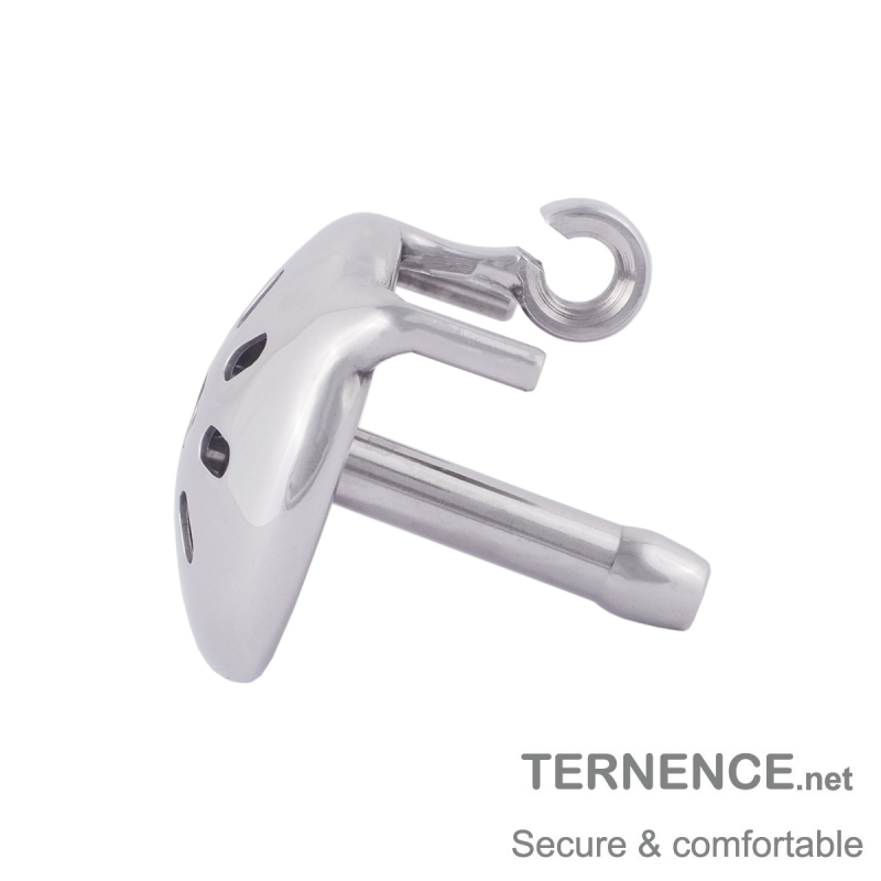 TERNENCE Mens Chastity Cages Hinged Ring Short Cage with Steel Urinary Catheter for Hinged Ring (only cages do not include rings and locks)