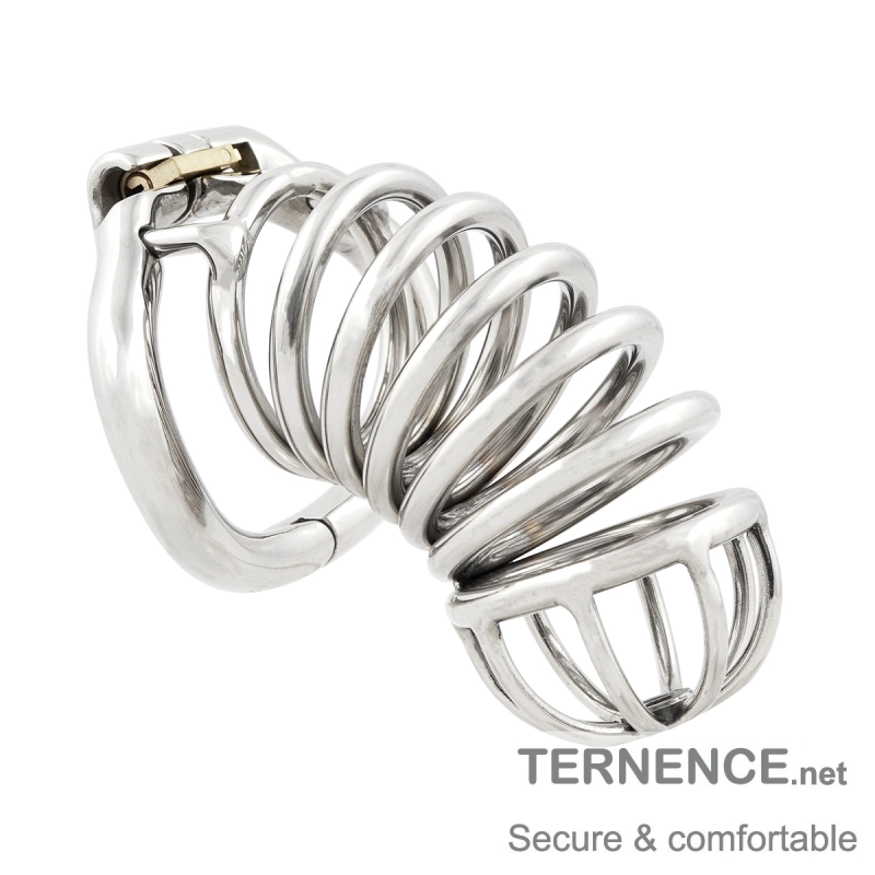 TERNENCE Chastity Device Male Cage Stainless Steel Long Section of The cage Men Chastity Lock