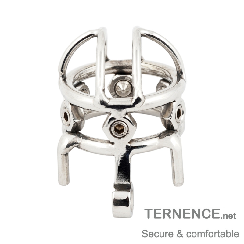 TERNENCE Male Spiked Chastity Device Stainless Steel Cock Cage for Hinged Ring (only cages do not include rings and locks)