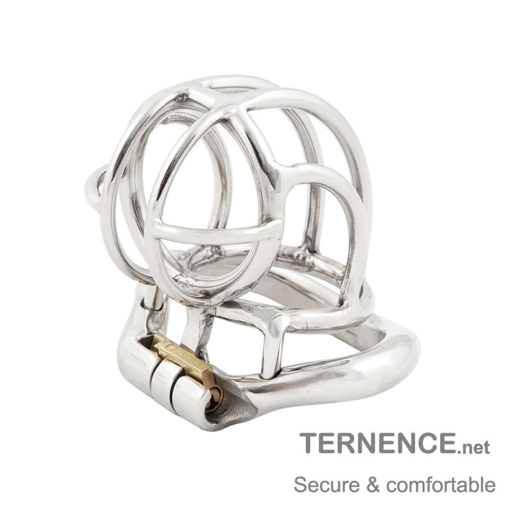 TERNENCE Chastity Device Male Cage Prevent Erection Bondage Couple Sex Lock for Hinged Ring (only cages do not include rings and locks)