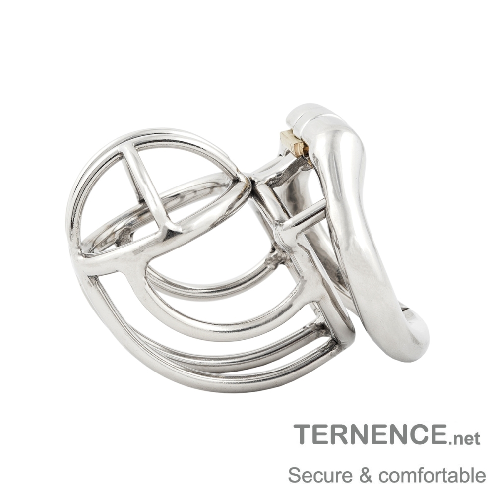 TERNENCE Chastity Device Male Cage Prevent Erection Bondage Couple Sex Lock for Hinged Ring (only cages do not include rings and locks)