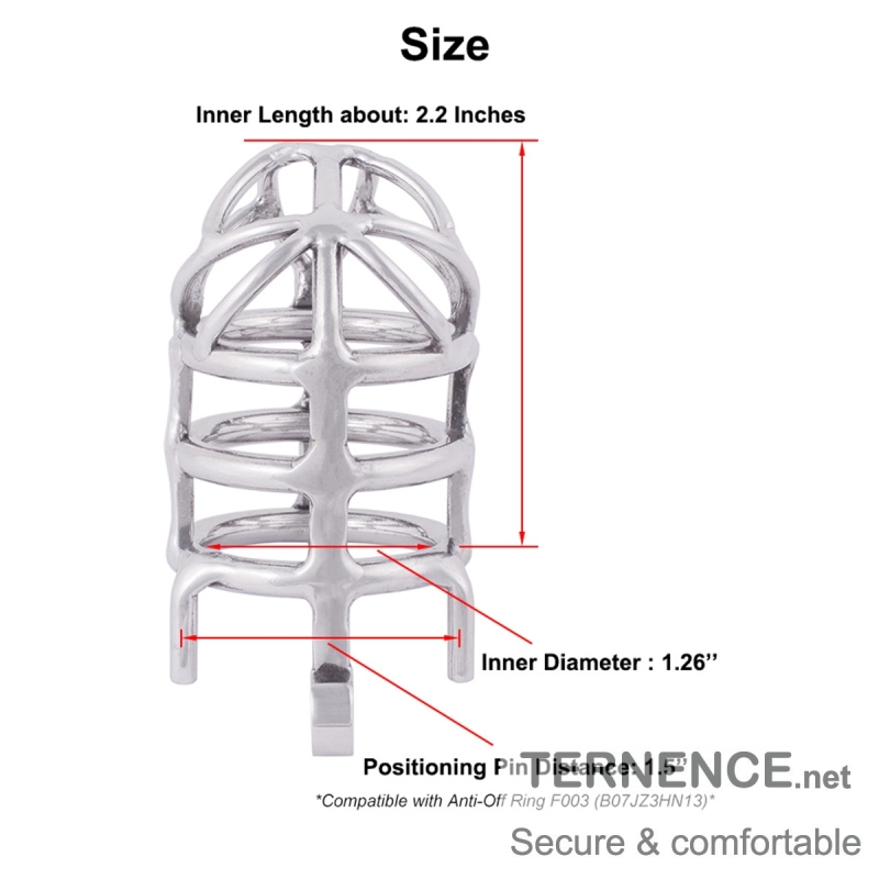 TERNENCE Stealth Convenient Lock Chastity Cage Device Ergonomic Design for for Hinged Ring (only cages do not include rings and locks)