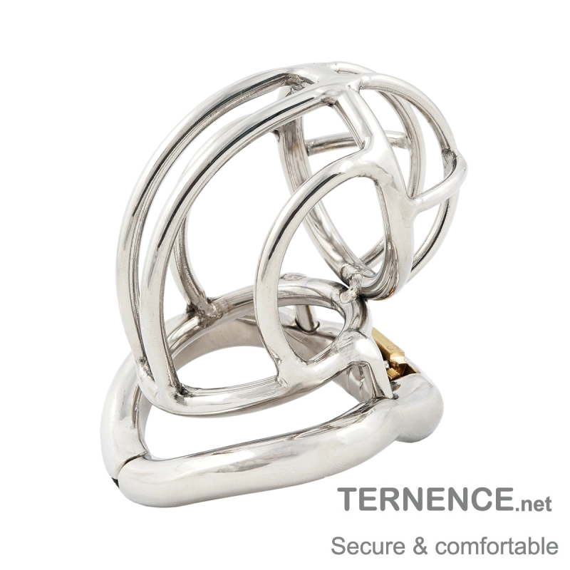 TERNENCE Chastity Device Male Cage Prevent Erection Bondage Couple Sex Lock for Hinged Ring (only cages do not include rings and locks)