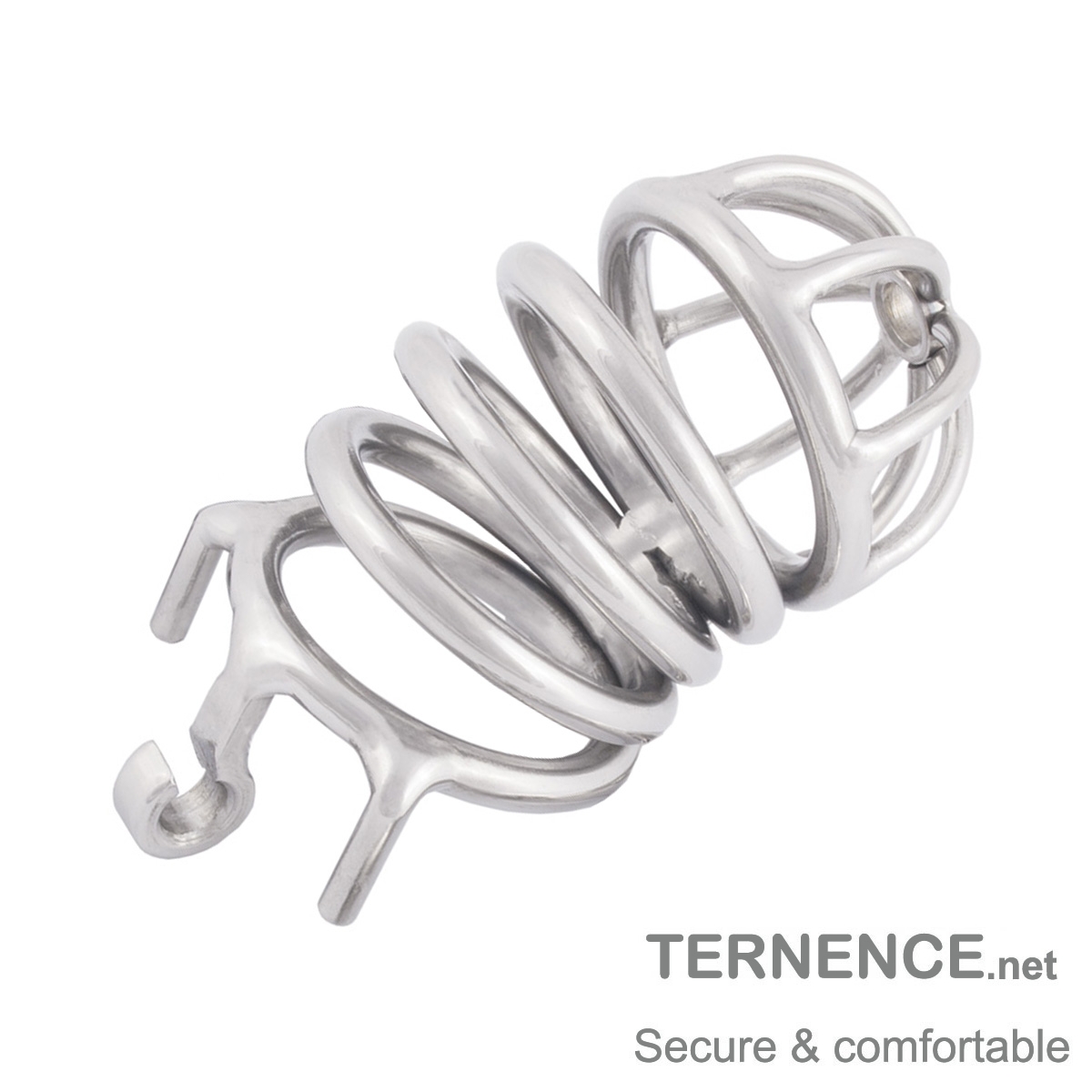 TERNENCE Comfortable Male Chastity Belt Ergonomic Design Long Cock Cage for Hinged Ring (only cages do not include rings and locks)