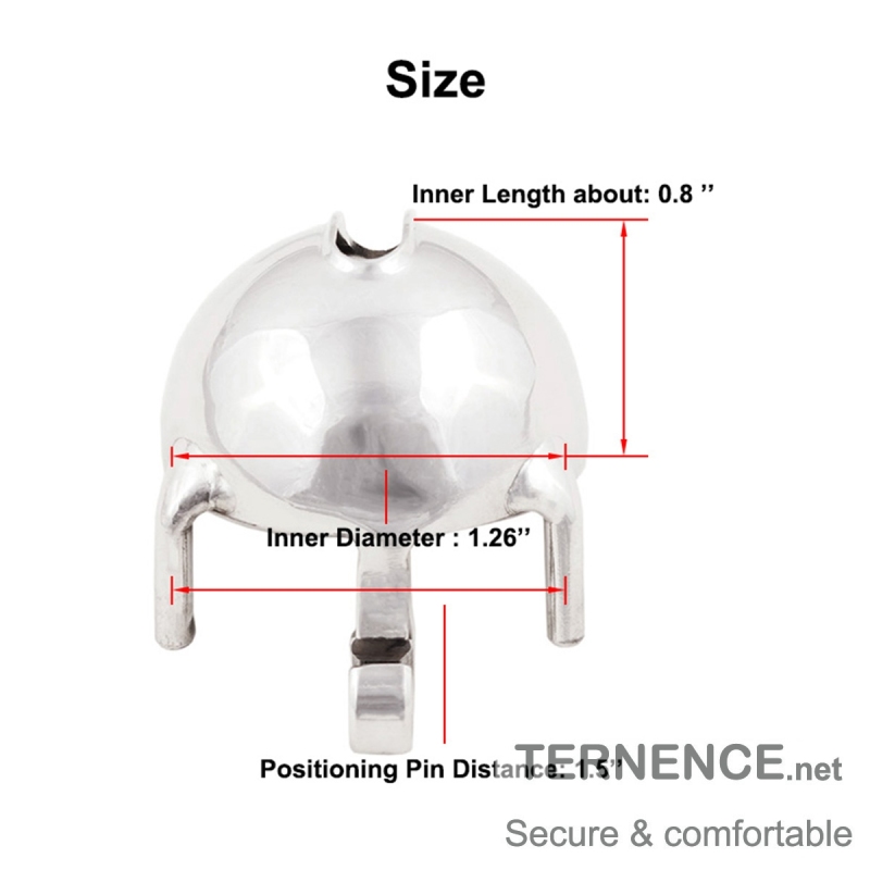 TERNENCE Mens Short Chastity Cages Ergonomic Design Hinged Ring Cock Cage for Hinged Ring (only cages do not include rings and locks)