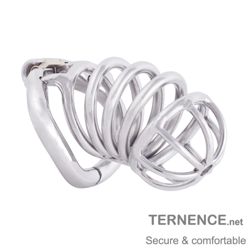TERNENCE Comfortable Male Chastity Belt Ergonomic Design Long Cock Cage for Hinged Ring (only cages do not include rings and locks)