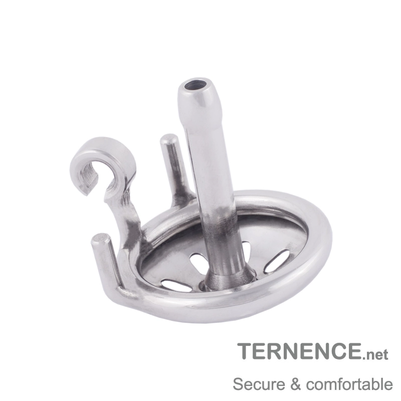 TERNENCE Mens Chastity Cages Hinged Ring Short Cage with Steel Urinary Catheter for Hinged Ring (only cages do not include rings and locks)