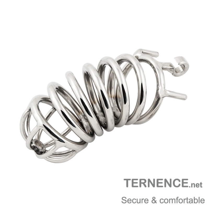 TERNENCE Chastity Device Male Cage Stainless Steel Long Section of The cage for Hinged Ring (only cages do not include rings and locks)