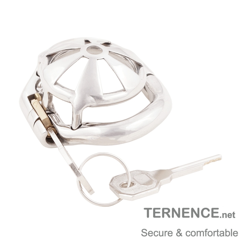 TERNENCE Male Super Short Chastity Cage Device Ergonomic Design Cock Cage for Hinged Ring (only cages do not include rings and locks)