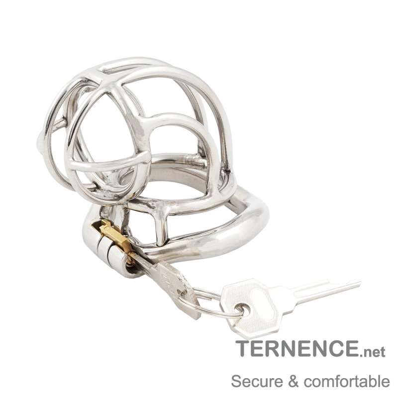 TERNENCE Chastity Device Male Cage Prevent Erection Bondage Couple Sex Lock for Hinged Ring (only cages do not include rings and locks)