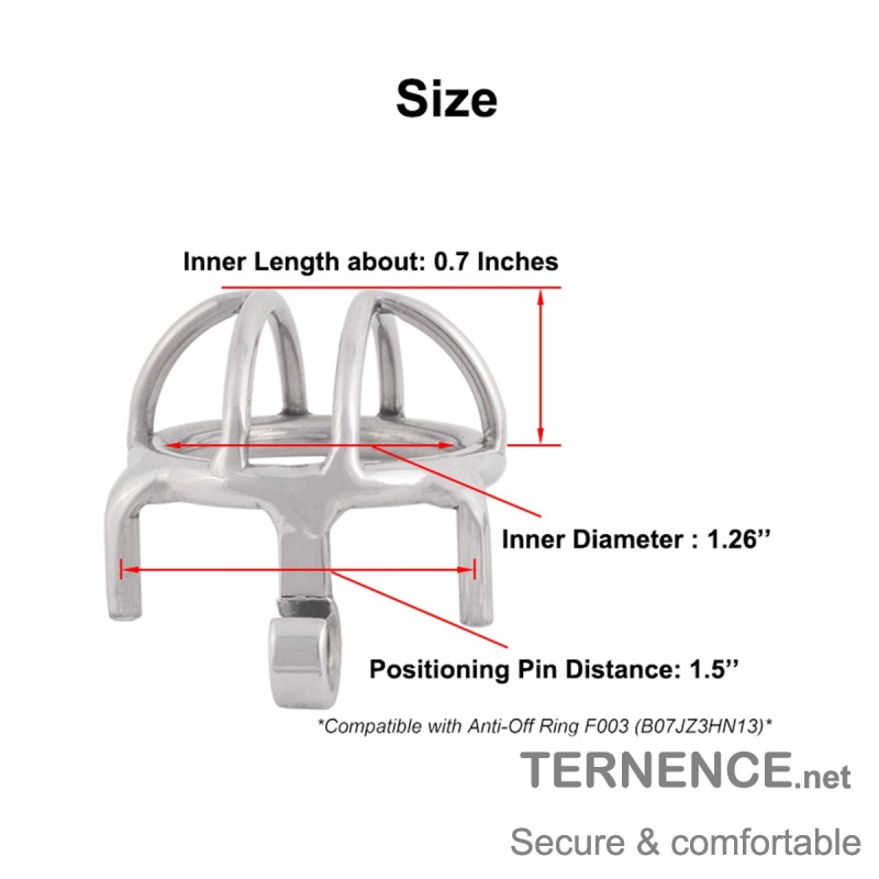 TERNENCE Super Small Stainless Steel Male Chastity Device for Hinged Ring (only cages do not include rings and locks)