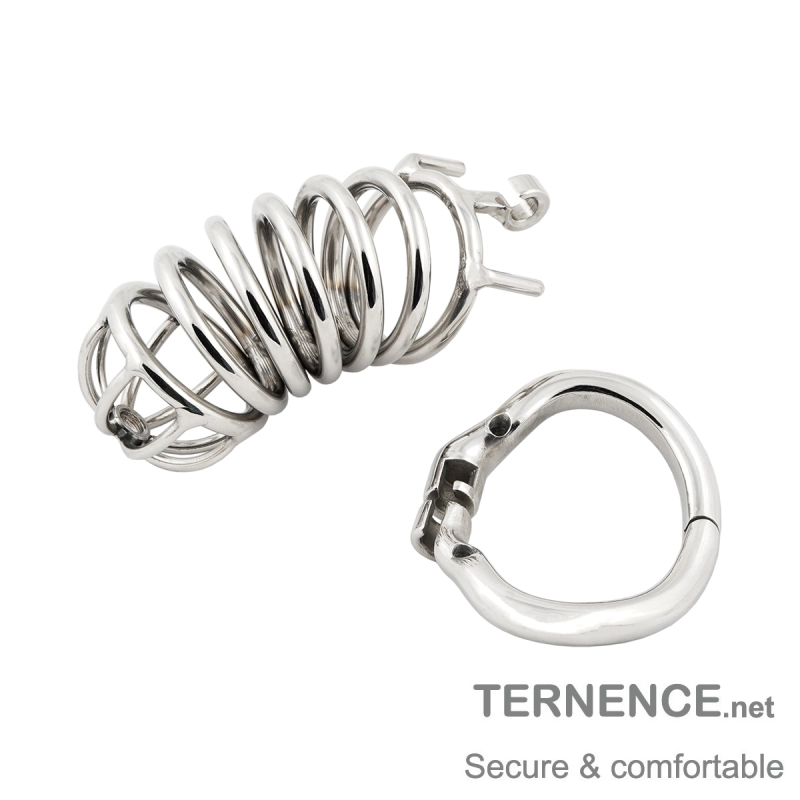 TERNENCE Chastity Device Male Cage Stainless Steel Long Section of The cage Men Chastity Lock