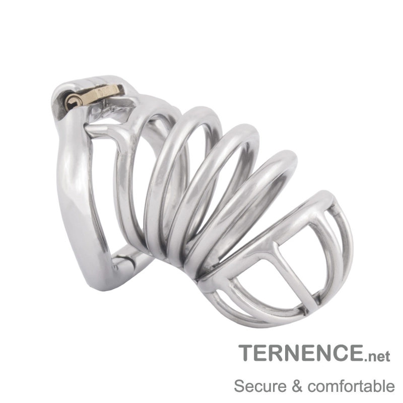 TERNENCE Comfortable Male Chastity Belt Ergonomic Design Long Cock Cage for Hinged Ring (only cages do not include rings and locks)