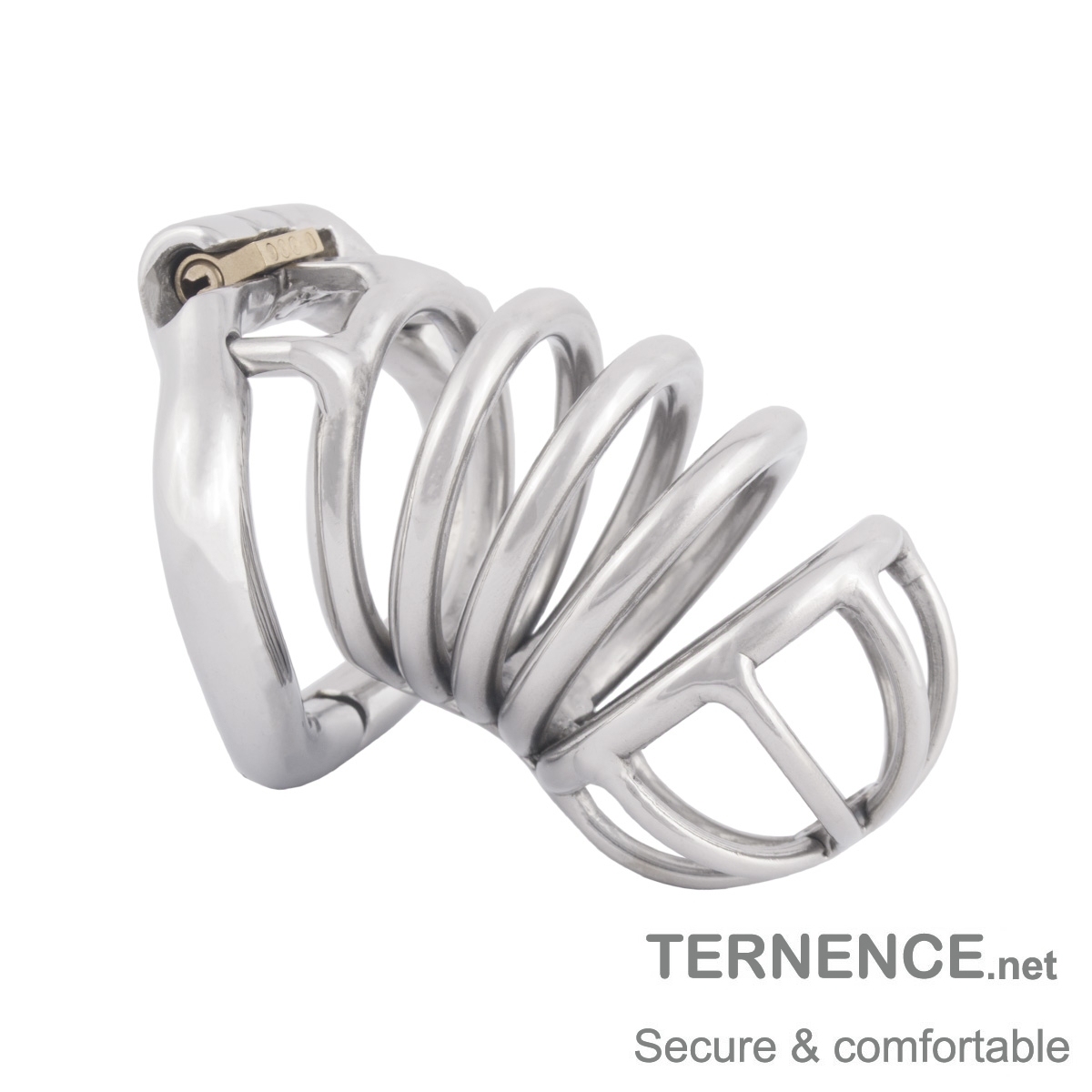 TERNENCE Comfortable Male Chastity Belt Ergonomic Design Long Cock Cage for Hinged Ring (only cages do not include rings and locks)