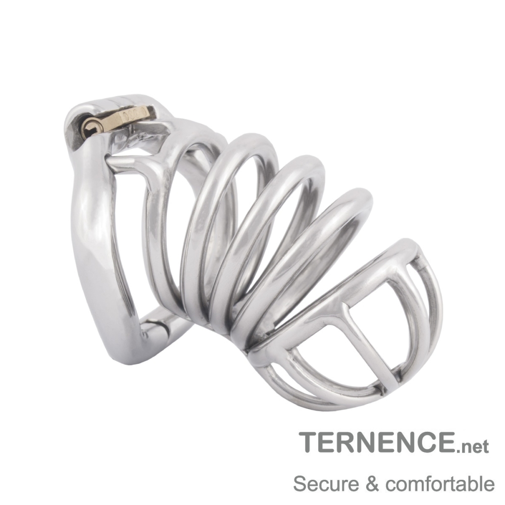 TERNENCE Comfortable Male Chastity Belt Ergonomic Design Long Cock Cage for Hinged Ring (only cages do not include rings and locks)
