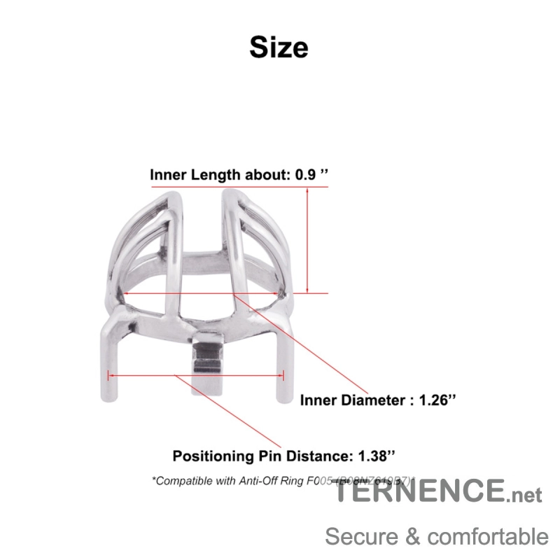 TERNENCE Small Male Cock Cage Comfortably Men Chastity Lock Belt (only cages do not include rings and locks)