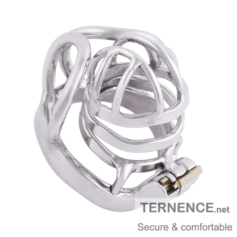 TERNENCE Chastity Cage Steel Stainless Penis cage with Ergonomic Design Splitter Base Ring (only cages do not include rings and locks)