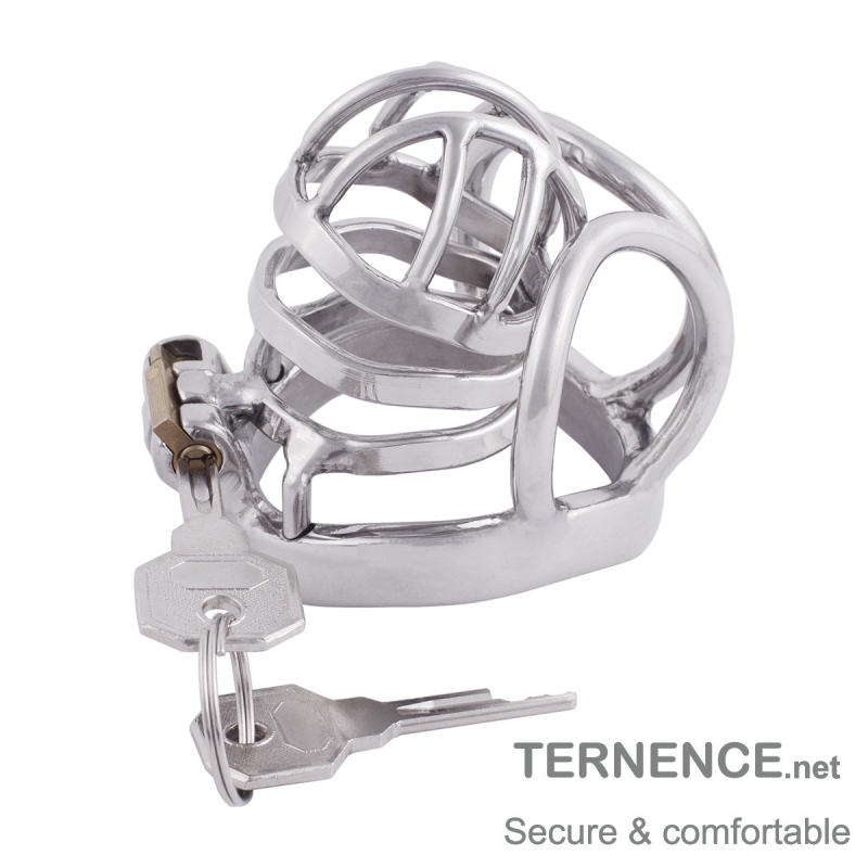 TERNENCE Chastity Cage Steel Stainless Penis cage with Ergonomic Design Splitter Base Ring (only cages do not include rings and locks)