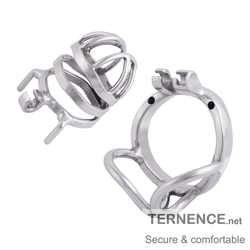 TERNENCE Chastity Cage Steel Stainless Penis cage with Ergonomic Design Splitter Base Ring (only cages do not include rings and locks)