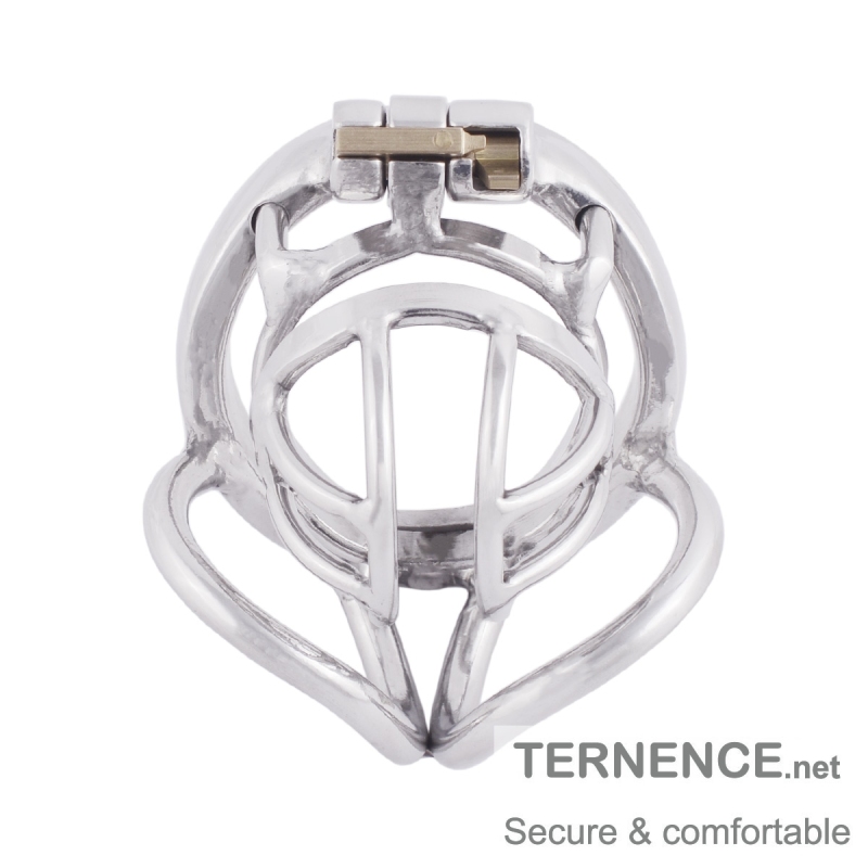 TERNENCE Male Chastity Device 304 Steel Stainless Comfortable Closed Ring Cock Cage (only cages do not include rings and locks)