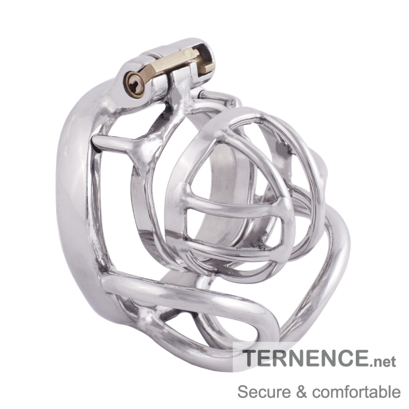 TERNENCE Male Chastity Device 304 Steel Stainless Comfortable Closed Ring Cock Cage (only cages do not include rings and locks)