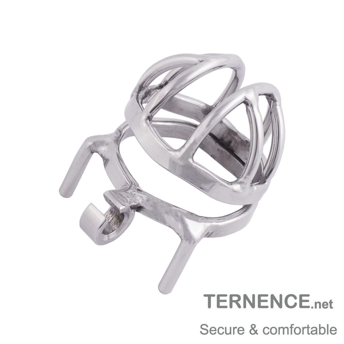 TERNENCE Male Chastity Device 304 Steel Stainless Comfortable Closed Ring Cock Cage (only cages do not include rings and locks)