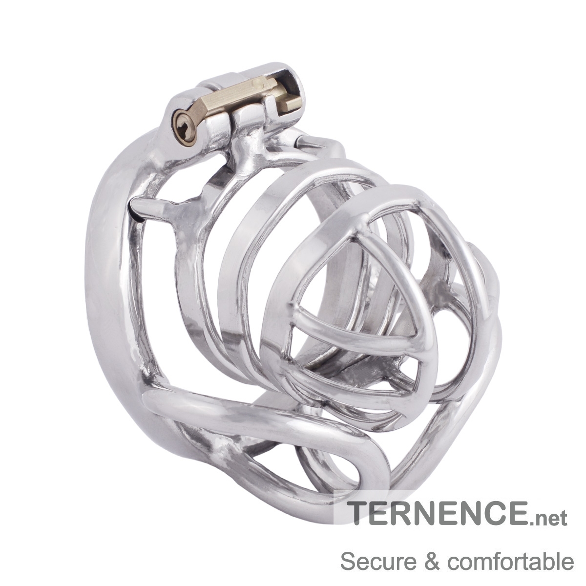 TERNENCE Chastity Cage Steel Stainless Penis cage with Ergonomic Design Splitter Base Ring (only cages do not include rings and locks)