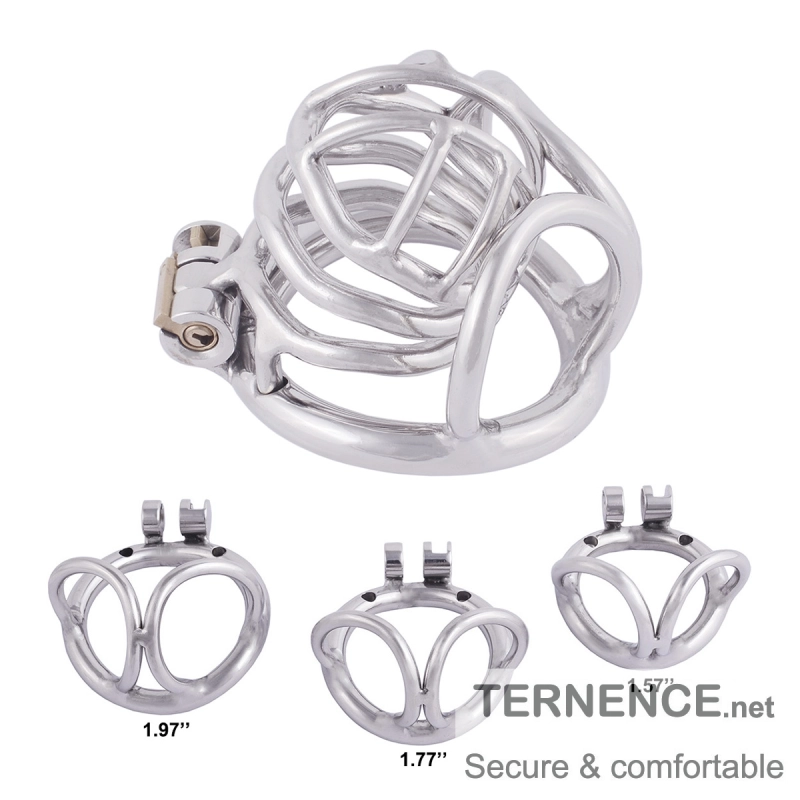 TERNENCE Comfortably Men Chastity Lock Belt 304 Stainless Steel Cock Cage (only cages do not include rings and locks)