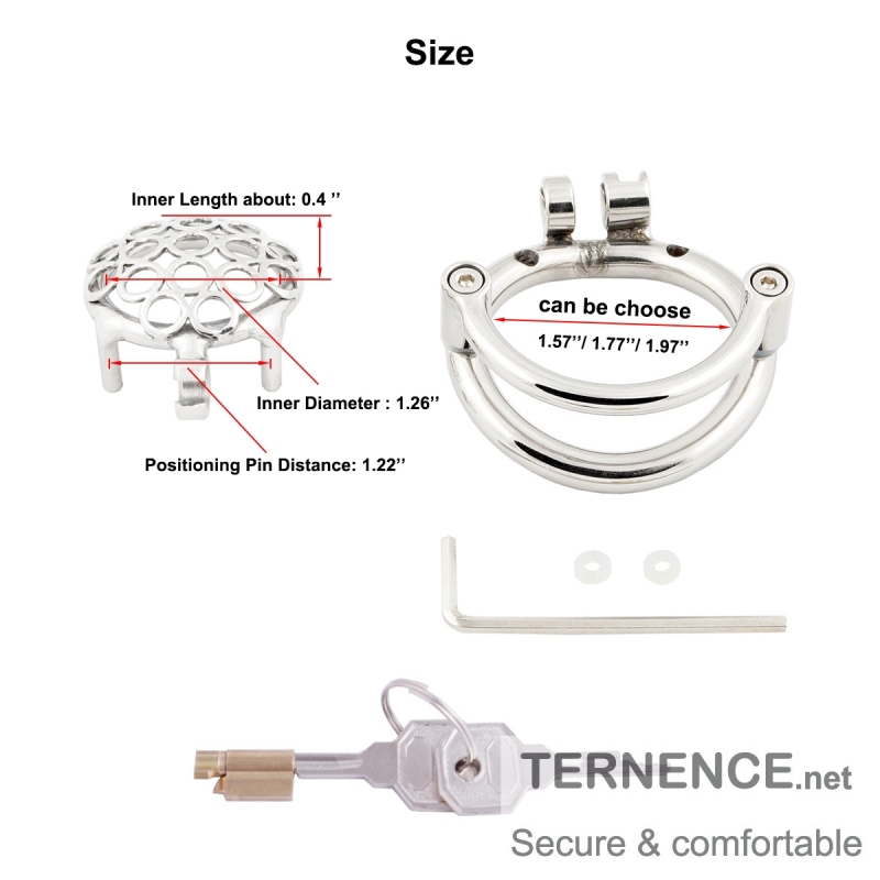 TERNENCE Male Super Short Cock Cage Prevent Escape Design Closed Ring Chastity Device Adult Game Sex Toy