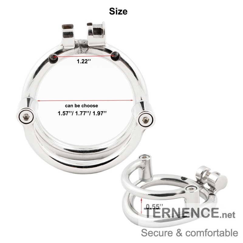 TERNENCE Male Chastity Cage Base Ring Prevent Escape Design Stainless Steel Chastity Device Closed Ring