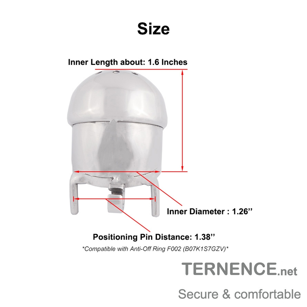 TERNENCE Male Chastity Cage Stealth Lock Cock Cage (only cages do not include rings and locks)