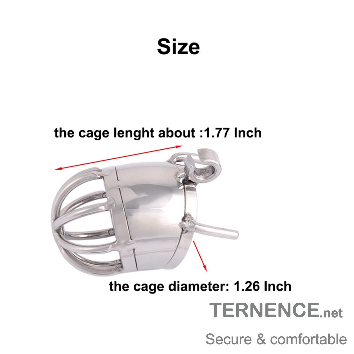 TERNENCE Medical Grade Stainless Steel Chastity Device Male Comfortable Cock Cage (only cages do not include rings and locks)