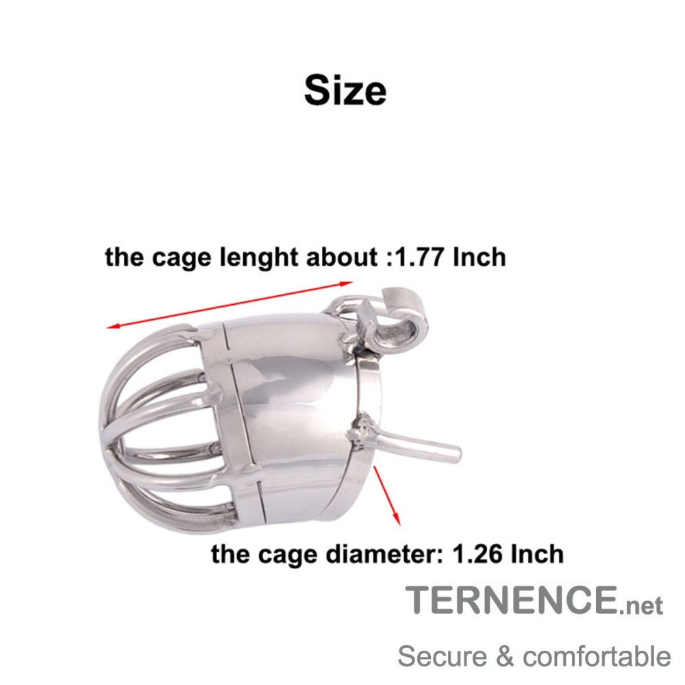 TERNENCE Medical Grade Stainless Steel Chastity Device Male Comfortable Cock Cage (only cages do not include rings and locks)