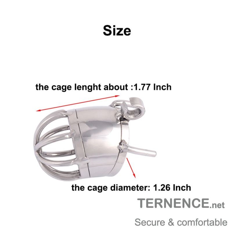 TERNENCE Medical Grade Stainless Steel Chastity Device Male Comfortable Cock Cage (only cages do not include rings and locks)