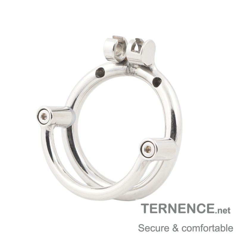 TERNENCE Male Chastity Cage Base Ring Prevent Escape Design Stainless Steel Chastity Device Closed Ring