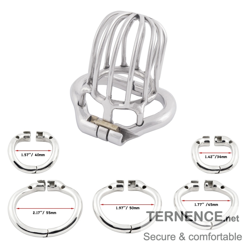 TERNENCE Stainless Steel Chastity Locked Men's Virginity Lock Belt Short Male Cock Cage