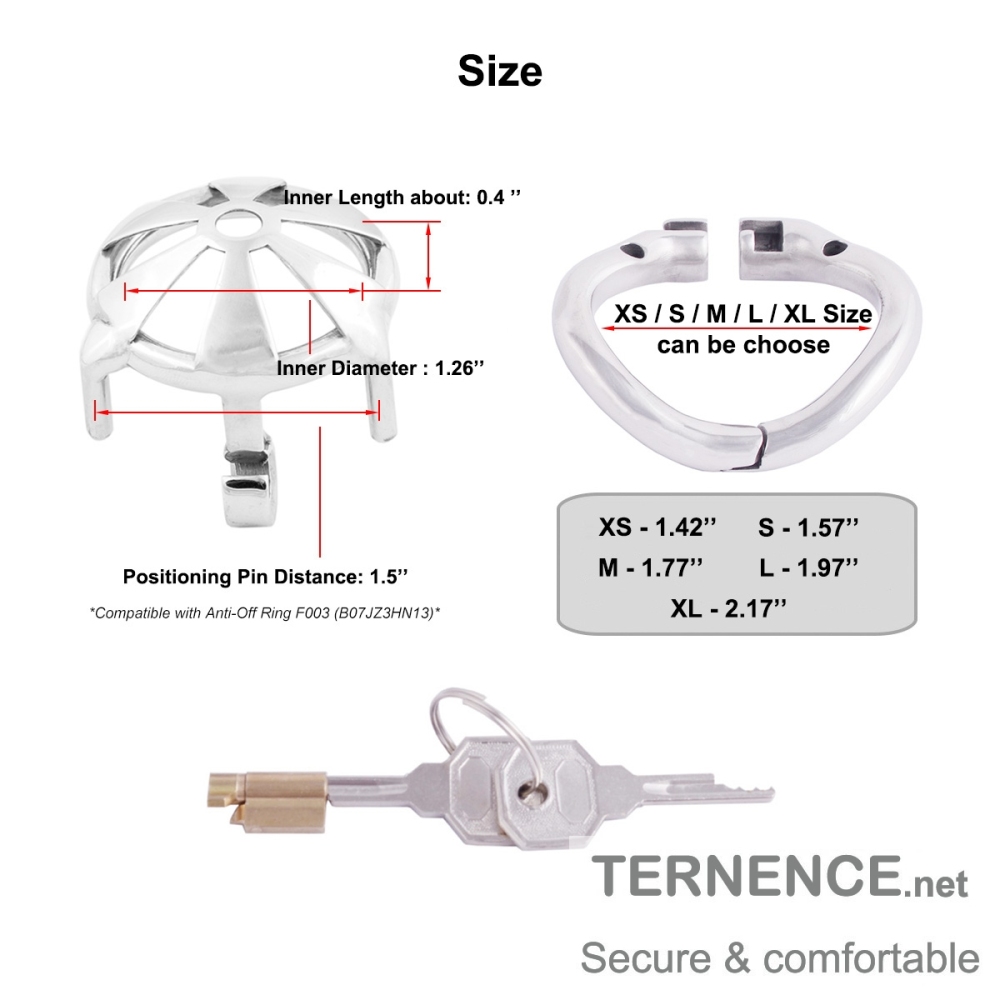 TERNENCE Male Super Short Chastity Cage Device Ergonomic Design Hinged Ring Cock Cage for Men SM Penis Exercise Sex Toys